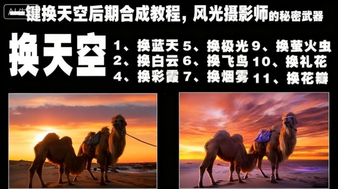 一键换天空后期合成教程，风光摄影师的秘密武器-识享社