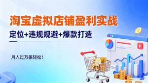 淘宝虚拟店铺盈利实战：定位+违规规避+爆款打造，月入过万很轻松！-识享社