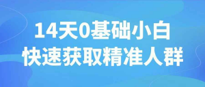 14天0基础小白快速获取精准人群-识享社