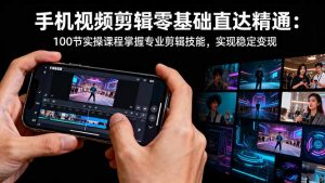 手机视频剪辑零基础直达精通:100节实操课程掌握专业剪辑技能,实现稳...-识享社