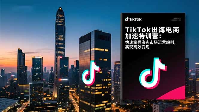 TikTok出海电商加速特训营:快速掌握海外市场运营规则,实现高效变现-识享社