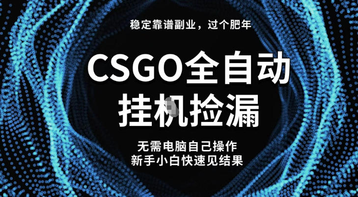 【稳定副业】全球最热门游戏CSGO全自动捡漏,最新玩法,新手小白日入5张+【揭秘】-识享社