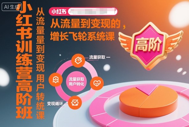 小红书训练营高阶班,从流量到变现的增长飞轮系统课-识享社