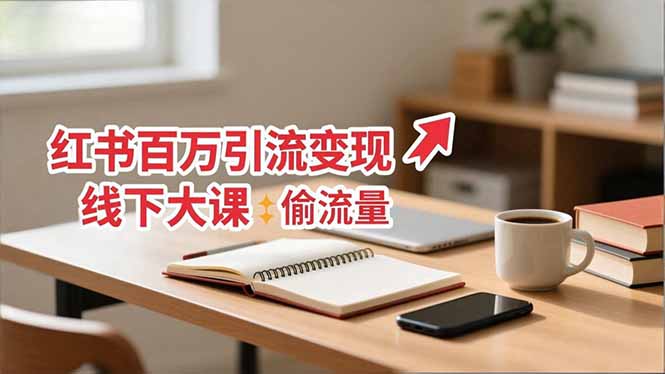 小红书百万引流变现-11月线下大课:分享从0到百万引流路径,手把手教偷流量、拿结果-识享社