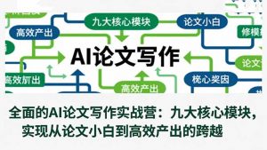 全面的AI论文写作实战营：九大核心模块，实现从论文小白到高效产出的跨越-识享社