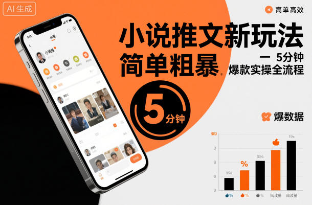 小说推文新玩法，简单粗爆，5分种一个爆款实操全流程-识享社