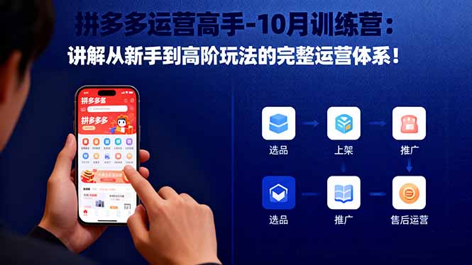 拼多多运营高手训练营：从新手到高阶完整体系教学（强付费+自然流玩法）-识享社