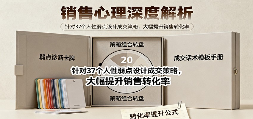 图片[1]-销售心理深度解析：针对37个人性弱点设计成交策略，大幅提升销售转化率！-识享社