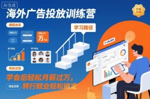 海外广告投放训练营，学会后轻松月薪过万，转行就业轻松搞定-识享社
