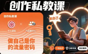 创作私教课,做自己是你的流量密码-识享社
