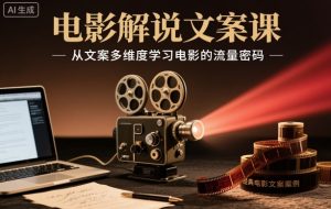 电影解说文案课,从文案多维度学习电影的流量密码-识享社