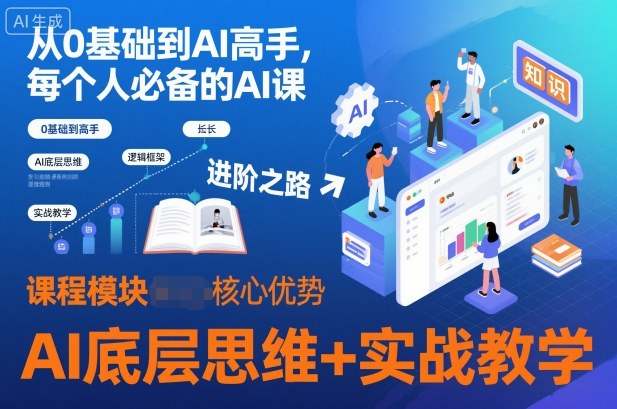 从0基础到AI高手,每个人必备的AI课,AI底层思维+实战教学-识享社