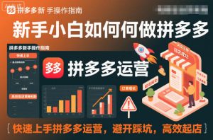 新手小白如何做拼多多,快速上手拼多多运营,避开踩坑,高效起店-识享社