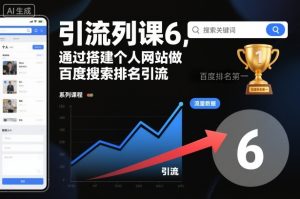 引流系列课6,通过搭建个人网站做百度搜索排名引流-识享社