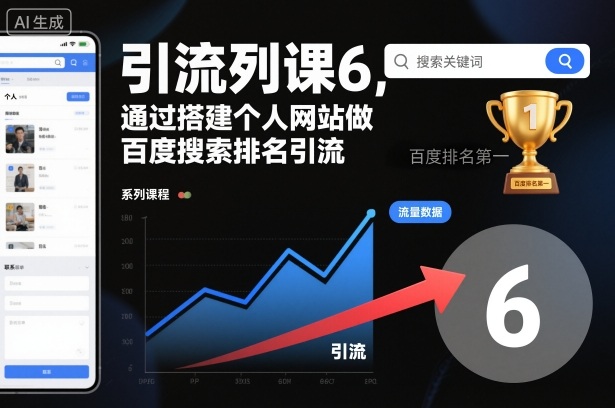 引流系列课6,通过搭建个人网站做百度搜索排名引流-识享社