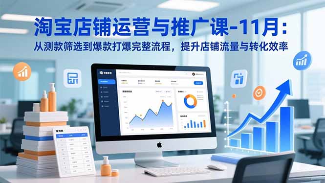 淘宝店铺运营与推广课-11月:从测款筛选到爆款打爆完整流程,提升店铺流量与转化效率-识享社