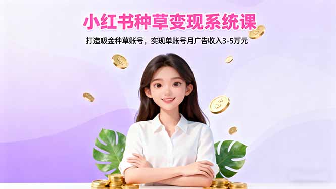 小红书种草变现系统课:打造吸金种草账号,实现单账号月广告收入3-5万元-识享社