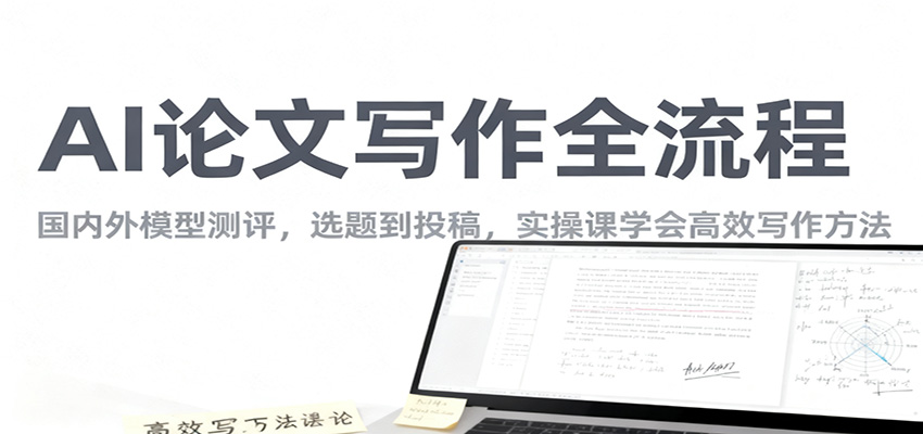 AI论文写作全流程,国内外模型测评,选题到投稿,实操课学高效写作方法-识享社