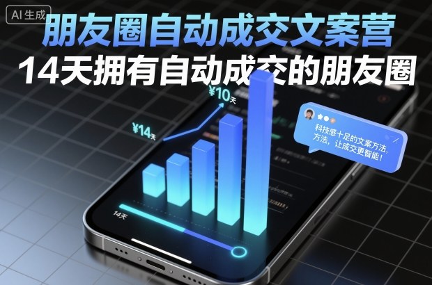 朋友圈自动成交文案营,14天拥有自动成交的朋友圈-识享社