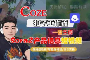 Coze扣子智能体工作流一键生成“SORA2产品信息“短视频,全流程保姆级教学-识享社