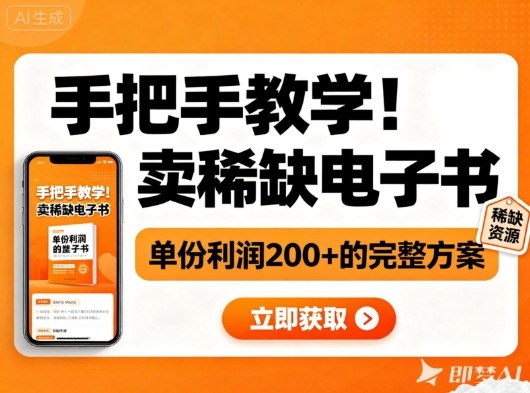 手把手教学!在小红书卖稀缺电子书,单份利润2张+的完整方案-识享社