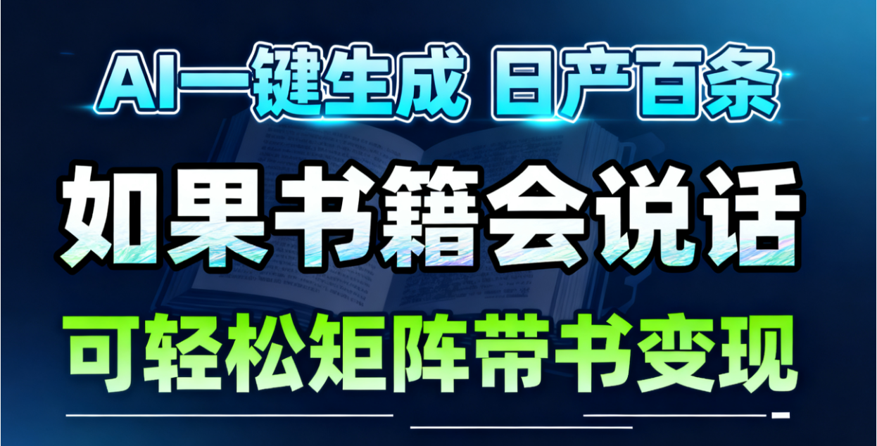 AI书籍会说话,轻松带书变现,月入3W+-识享社