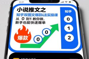 小说推文之知乎双图文爆款玩法实操课，从0到1教你做，新手也能快速爆单-识享社