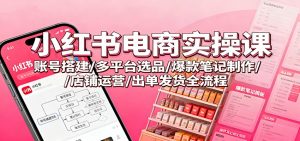 小红书电商实操课:账号搭建/多平台选品/爆款笔记制作/店铺运营/出单发货全流程-识享社