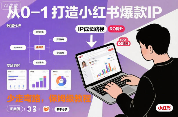 从0-1如何打造一个小红书爆款IP，少走弯路，保姆级教程-识享社