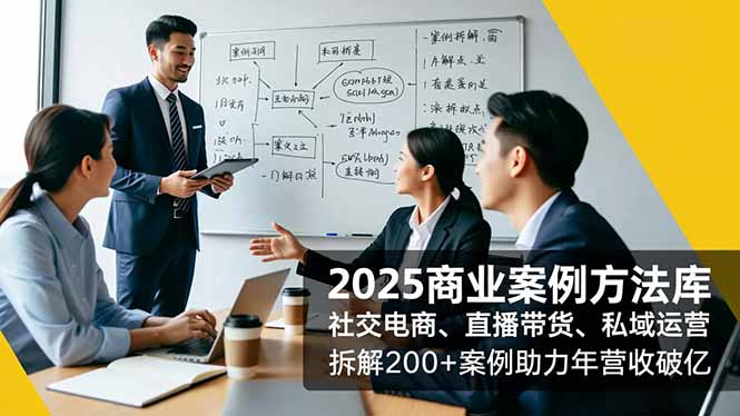 2025商业案例方法库，社交电商、直播带货、私域运营，拆解200+案例助力年营收破亿-识享社