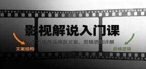 影视解说入门课，千万级作品爆款文案，剪辑思路详解-识享社