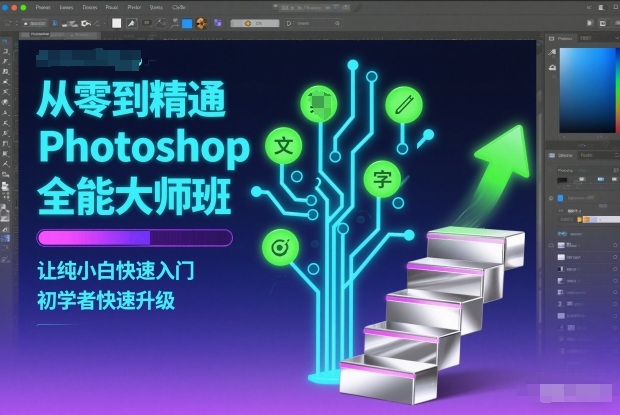从零到精通Photoshop全能大师班，让纯小白快速入门，初学者快速升级-识享社