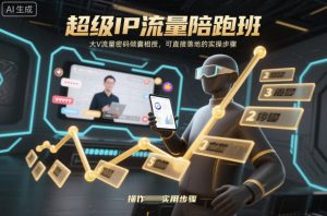 超级IP流量陪跑班，大V流量密码倾囊相授，可直接落地的实操步骤-识享社