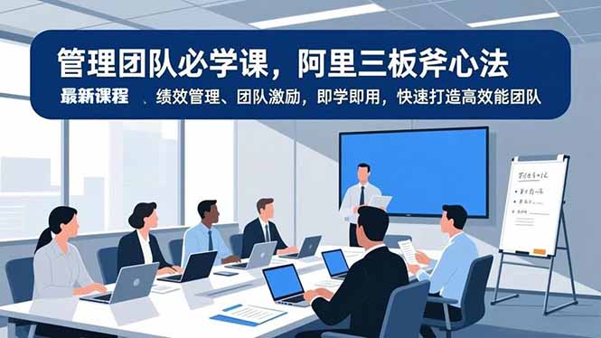 管理团队必学课,阿里三板斧心法、绩效管理、团队激励,即学即用,快速打造高效能团队-识享社