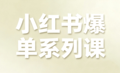 小红书爆单系列课，聚焦小红书电商全链路增长(更新)-识享社