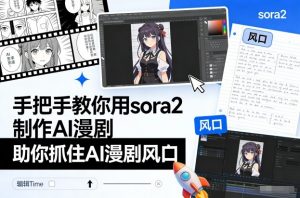 手把手教你用sora2制作AI漫剧，助你抓住AI漫剧风口-识享社