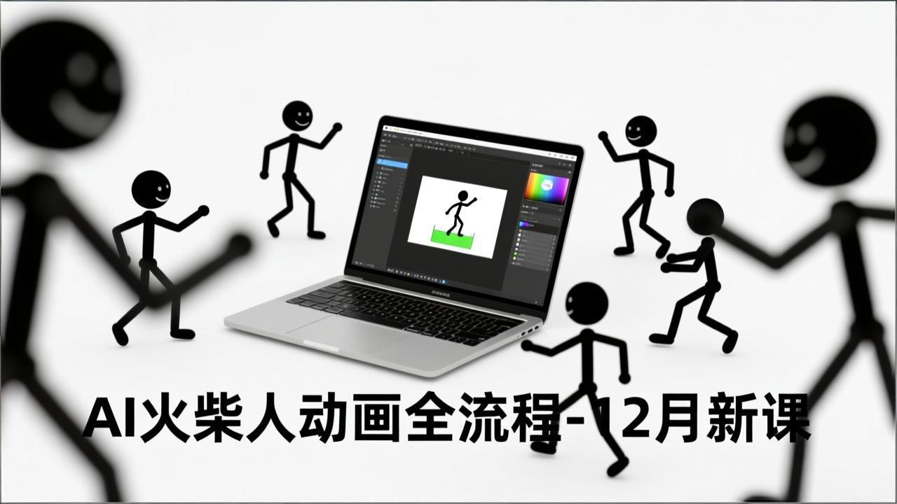 AI火柴人动画全流程-12月新课，文案生成、声音克隆、视频剪辑，零基础快速产出动画-识享社