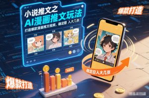 小说推文之AI漫画推文玩法,打造爆款漫画推文视频,稳定日入大几张-识享社