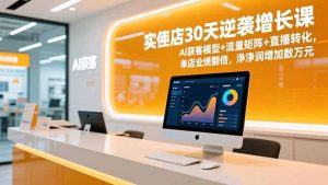 实体店30天逆袭增长课，AI获客模型+流量矩阵+直播转化，单店业绩翻倍，净利润增加数万元-识享社