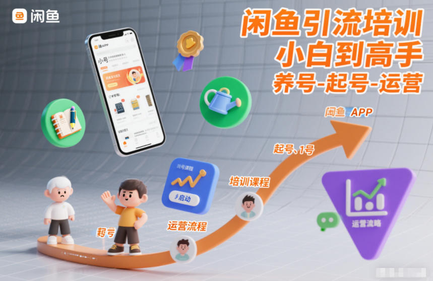 闲鱼引流培训，小白到高手，养号-起号-运营-识享社