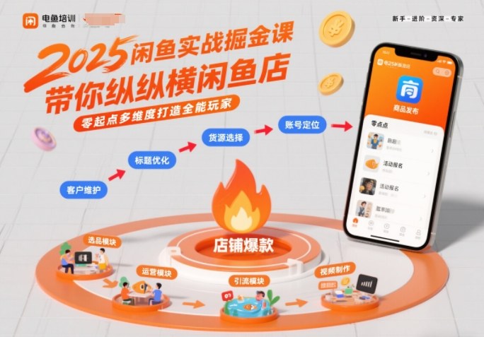 2025闲鱼实战掘金课，带你纵横闲鱼店，零起点多维度打造全能玩家-识享社