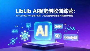 LibLIb AI视觉创收训练营:SD+ComfyUI+PS合成+案例,从生成到精修的全套AI视觉创作技能-识享社