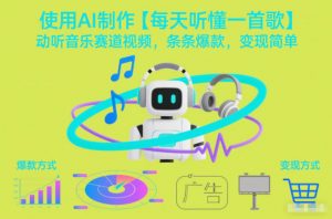 使用AI制作【每天听懂一首歌】动听音乐赛道视频，条条爆款，变现简单-识享社