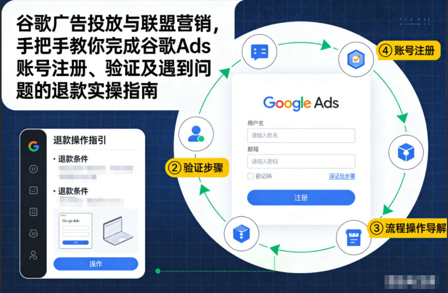 谷歌广告投放与联盟营销,手把手教你完成谷歌Ads账号注册、验证及遇到问题的退款实操指南-识享社