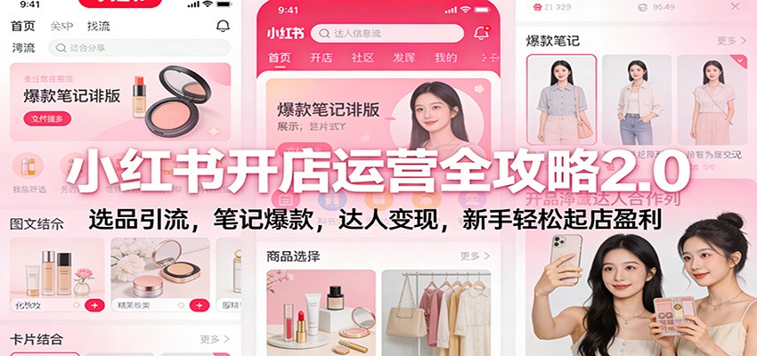 小红书开店运营全攻略2.0：选品引流，笔记爆款，达人变现，新手轻松起店盈利-识享社