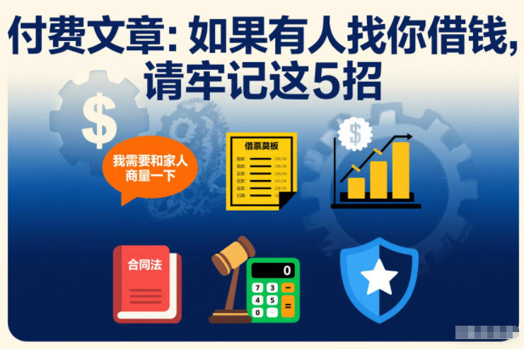 付费文章：如果有人找你借钱，请牢记这5招-识享社