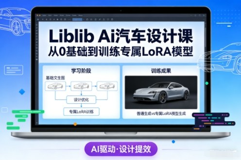 Liblib Ai汽车设计课,从0基础文生图,到教你训练专属设计和风格LoRA模型-识享社