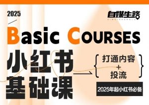 自媒生路小红书基础课，打通内容+投流，2025年起小红书必备-识享社