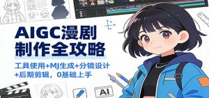 AIGC漫剧制作全攻略:工具使用+MJ生成+分镜设计+后期剪辑,0基础上手-识享社