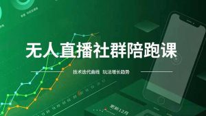 无人直播社群陪跑课，技术更新、无人/半无人玩法共享、实时跟进最新红利(更新12月-识享社